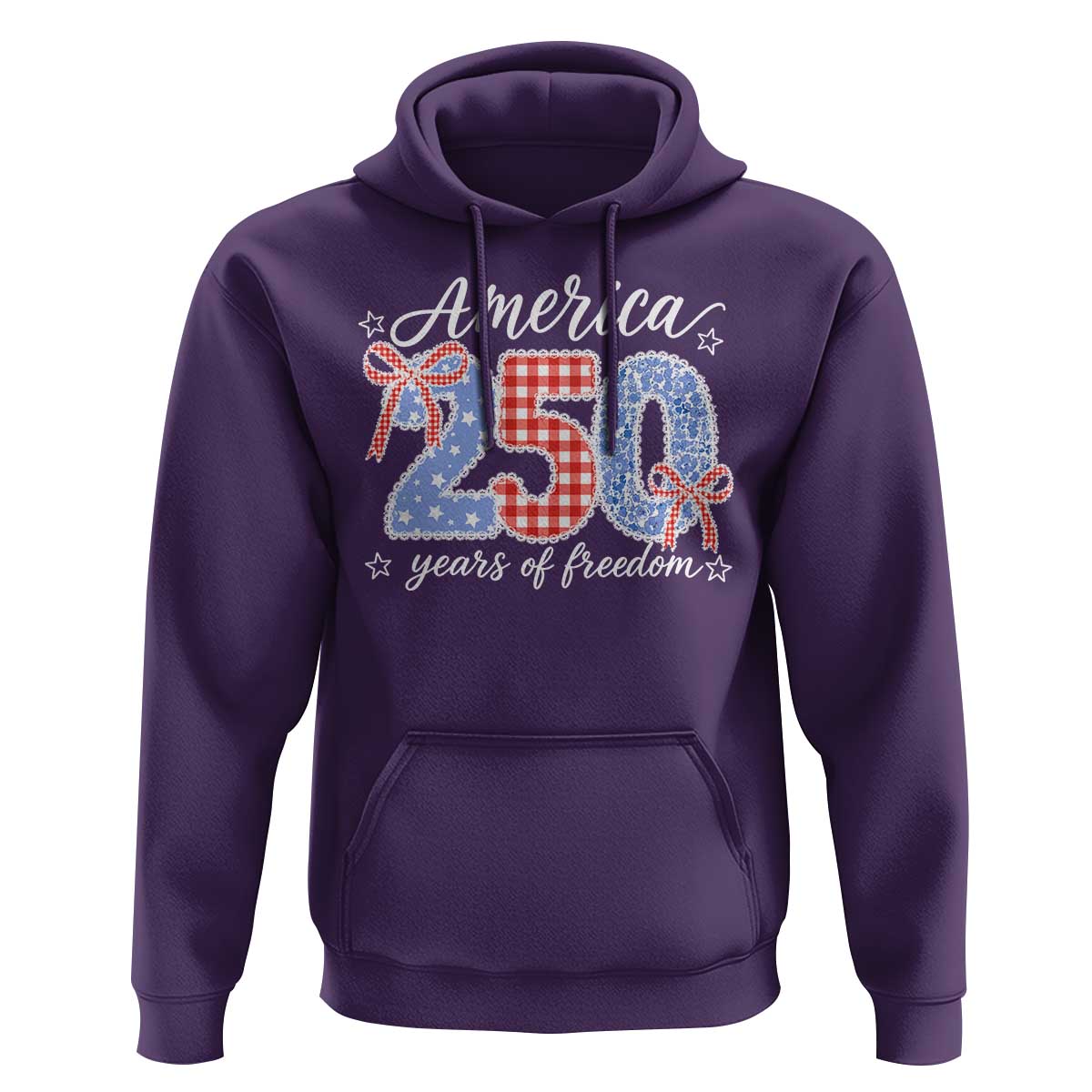 Girly America 250 Years Of Freedom Hoodie 4th of July Coquette Bow