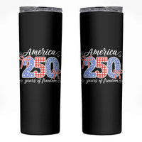 Girly America 250 Years Of Freedom Skinny Tumbler 4th of July Coquette Bow