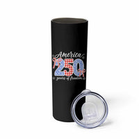 Girly America 250 Years Of Freedom Skinny Tumbler 4th of July Coquette Bow