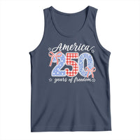 Girly America 250 Years Of Freedom Tank Top 4th of July Coquette Bow