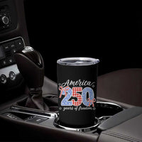 Girly America 250 Years Of Freedom Tumbler Cup 4th of July Coquette Bow