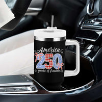 Girly America 250 Years Of Freedom Tumbler With Handle 4th of July Coquette Bow