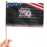 Girly America 250 Years Of Freedom Patriotic Handheld Flag 4th of July Coquette Bow