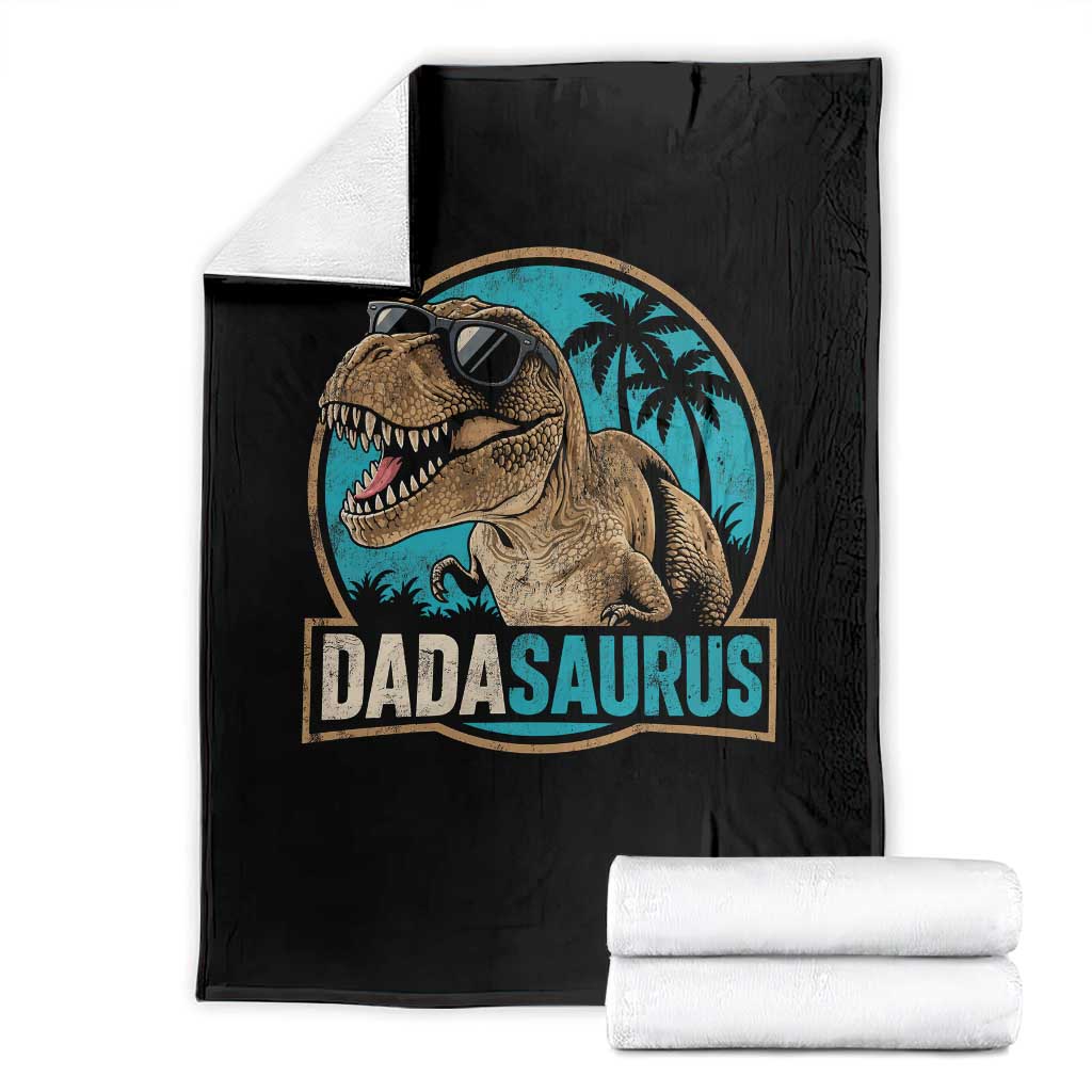 Dinosuar Dad Throw Blanket Funny Dadasaurus Fathers Day Family Matching