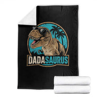 Dinosuar Dad Throw Blanket Funny Dadasaurus Fathers Day Family Matching