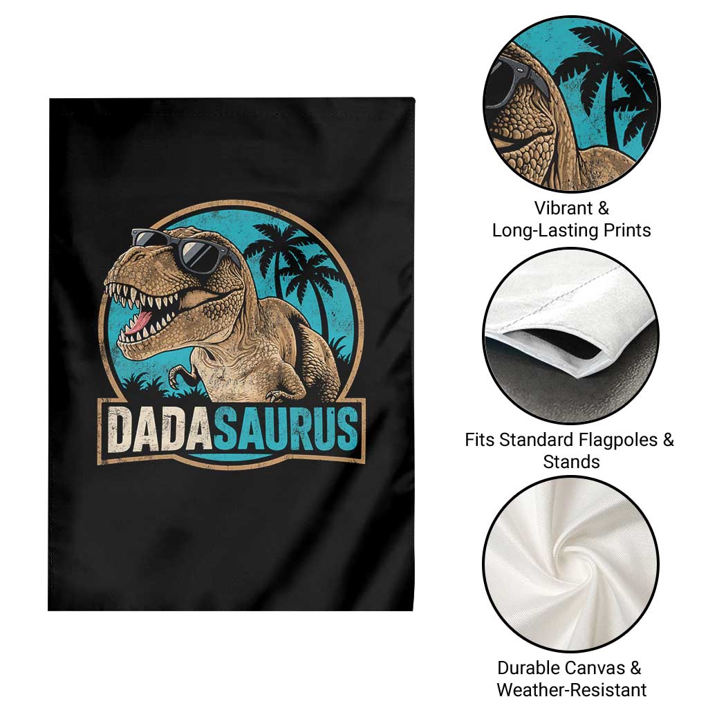 Dinosuar Dad Garden Flag Funny Dadasaurus Fathers Day Family Matching