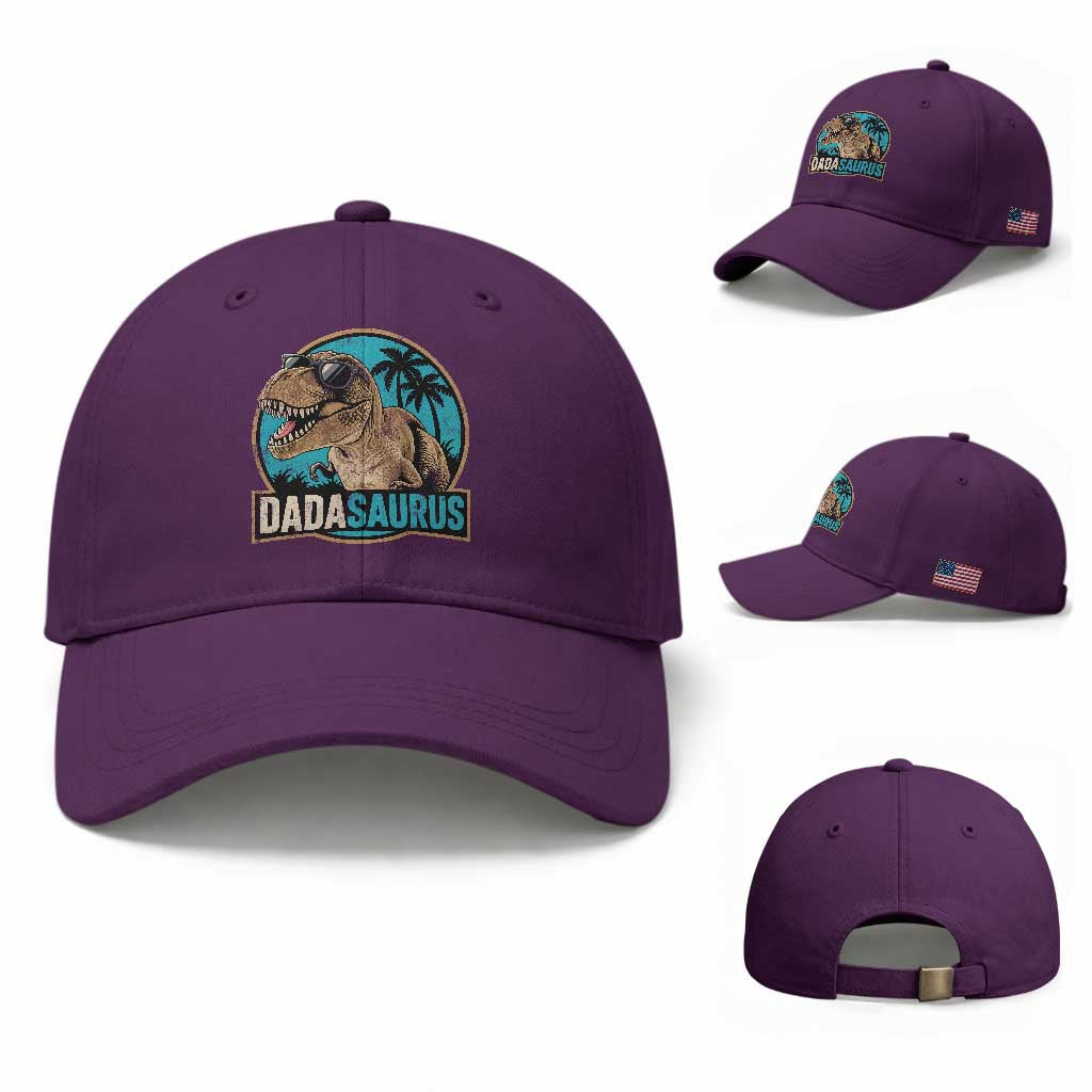 Dinosuar Dad Baseball Cap Funny Dadasaurus Fathers Day Family Matching