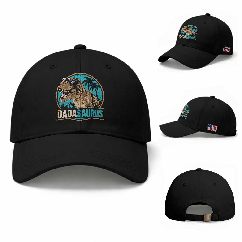 Dinosuar Dad Baseball Cap Funny Dadasaurus Fathers Day Family Matching