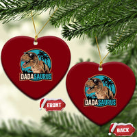Dinosuar Dad Ceramic Ornament Funny Dadasaurus Fathers Day Family Matching