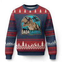 Dinosuar Dad Ugly Christmas Sweater Funny Dadasaurus Fathers Day Family Matching