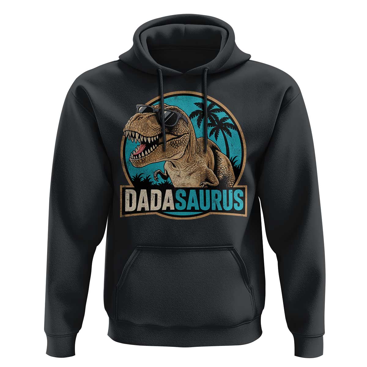 Dinosuar Dad Hoodie Funny Dadasaurus Fathers Day Family Matching