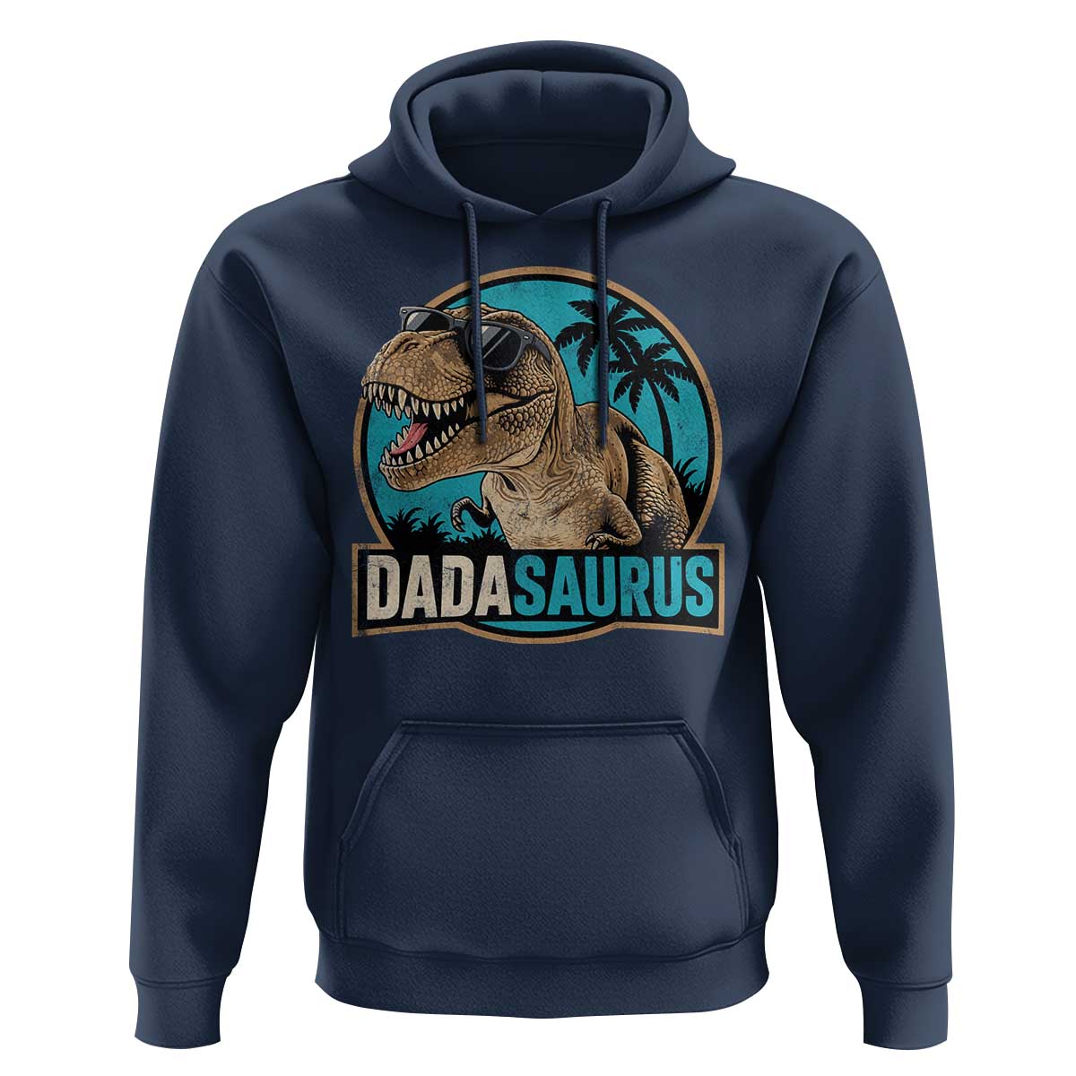 Dinosuar Dad Hoodie Funny Dadasaurus Fathers Day Family Matching