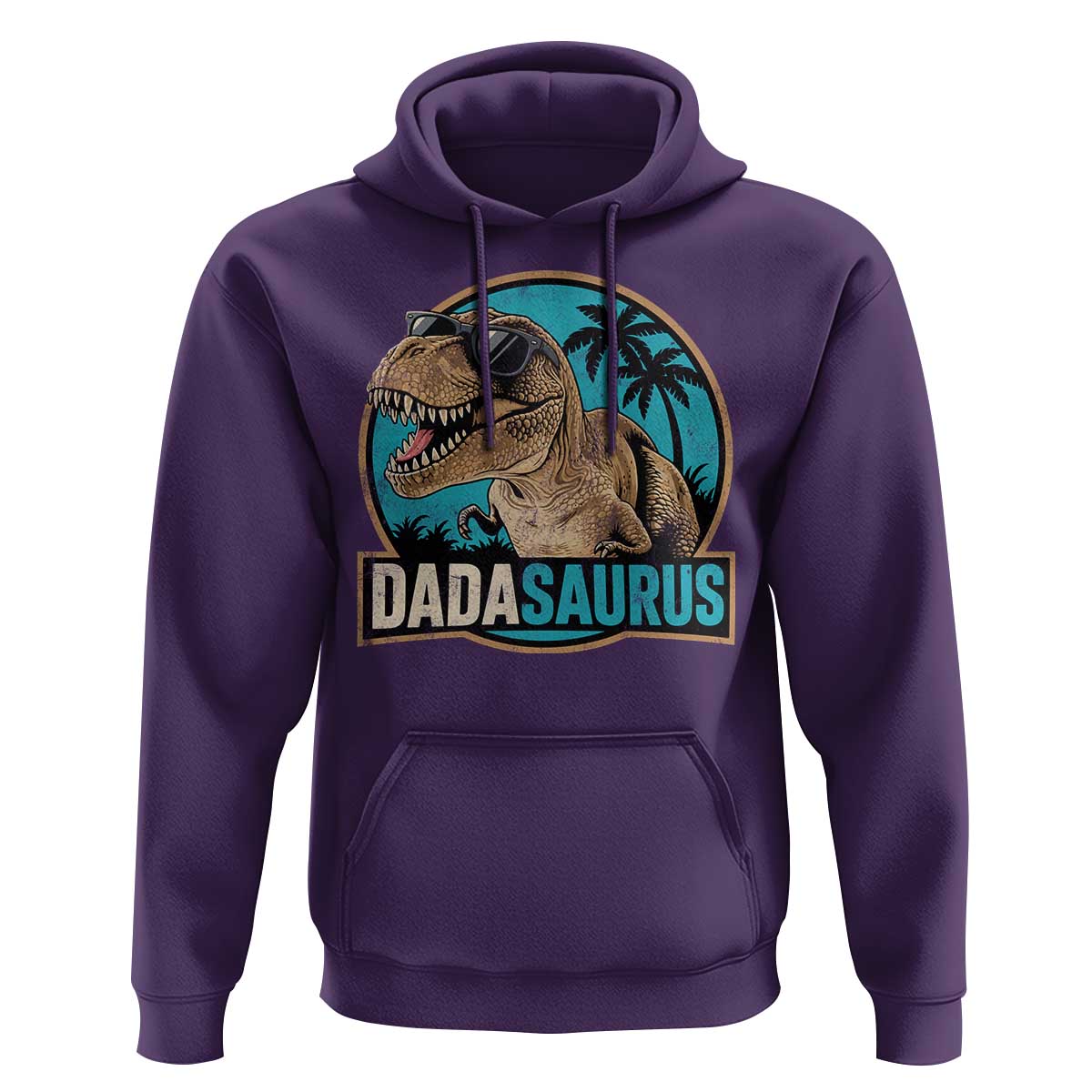 Dinosuar Dad Hoodie Funny Dadasaurus Fathers Day Family Matching