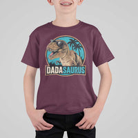 Dinosuar Dad T Shirt For Kid Funny Dadasaurus Fathers Day Family Matching