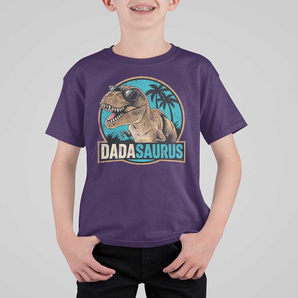 Dinosuar Dad T Shirt For Kid Funny Dadasaurus Fathers Day Family Matching