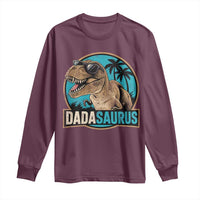 Dinosuar Dad Long Sleeve Shirt Funny Dadasaurus Fathers Day Family Matching