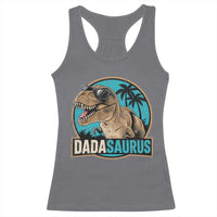 Dinosuar Dad Racerback Tank Top Funny Dadasaurus Fathers Day Family Matching