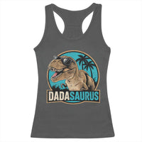 Dinosuar Dad Racerback Tank Top Funny Dadasaurus Fathers Day Family Matching