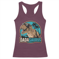 Dinosuar Dad Racerback Tank Top Funny Dadasaurus Fathers Day Family Matching