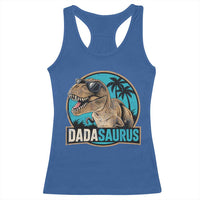 Dinosuar Dad Racerback Tank Top Funny Dadasaurus Fathers Day Family Matching