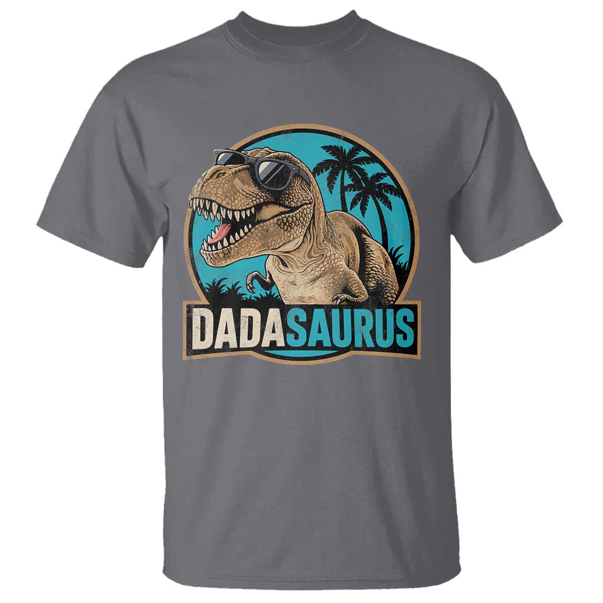 Dinosuar Dad T Shirt Funny Dadasaurus Fathers Day Family Matching
