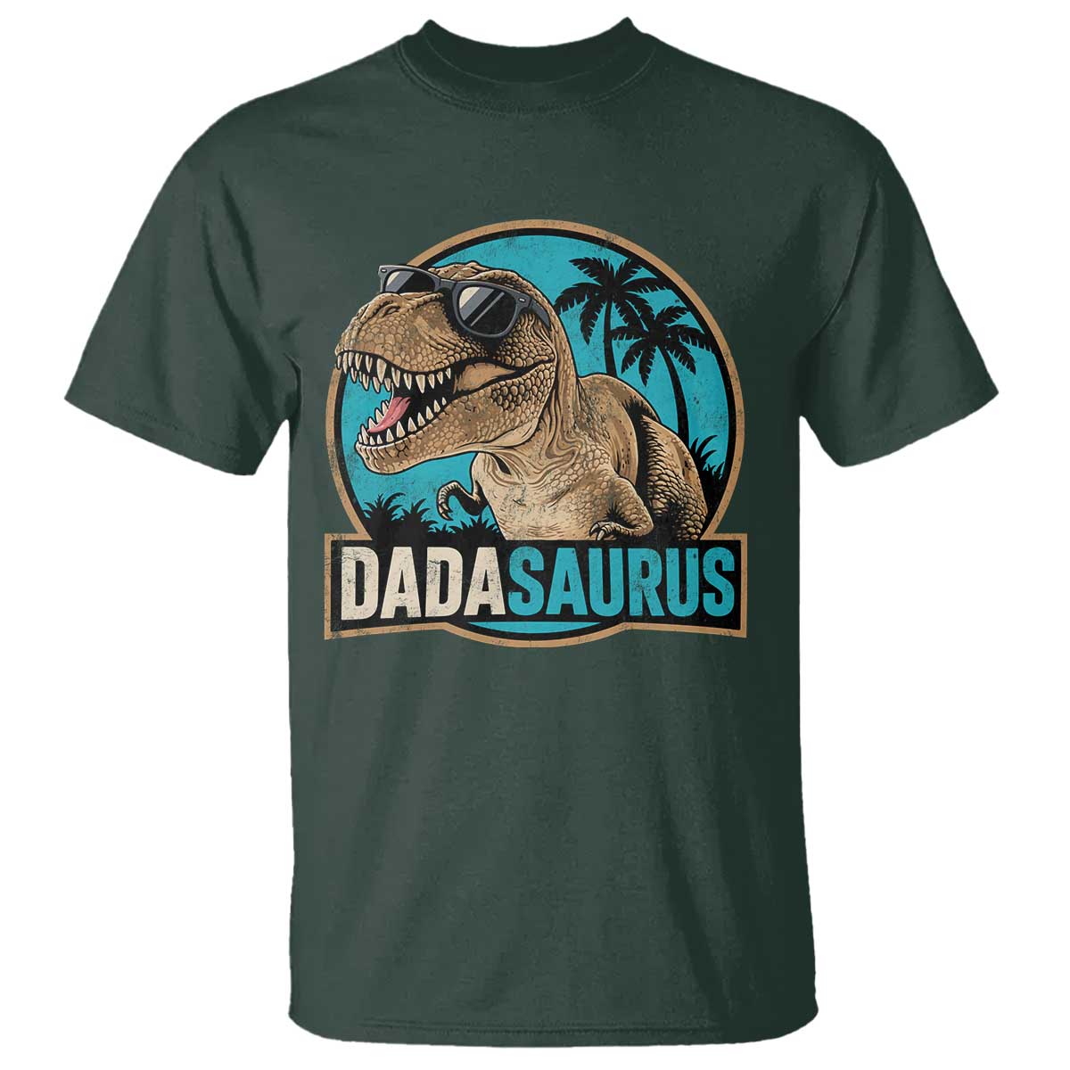 Dinosuar Dad T Shirt Funny Dadasaurus Fathers Day Family Matching