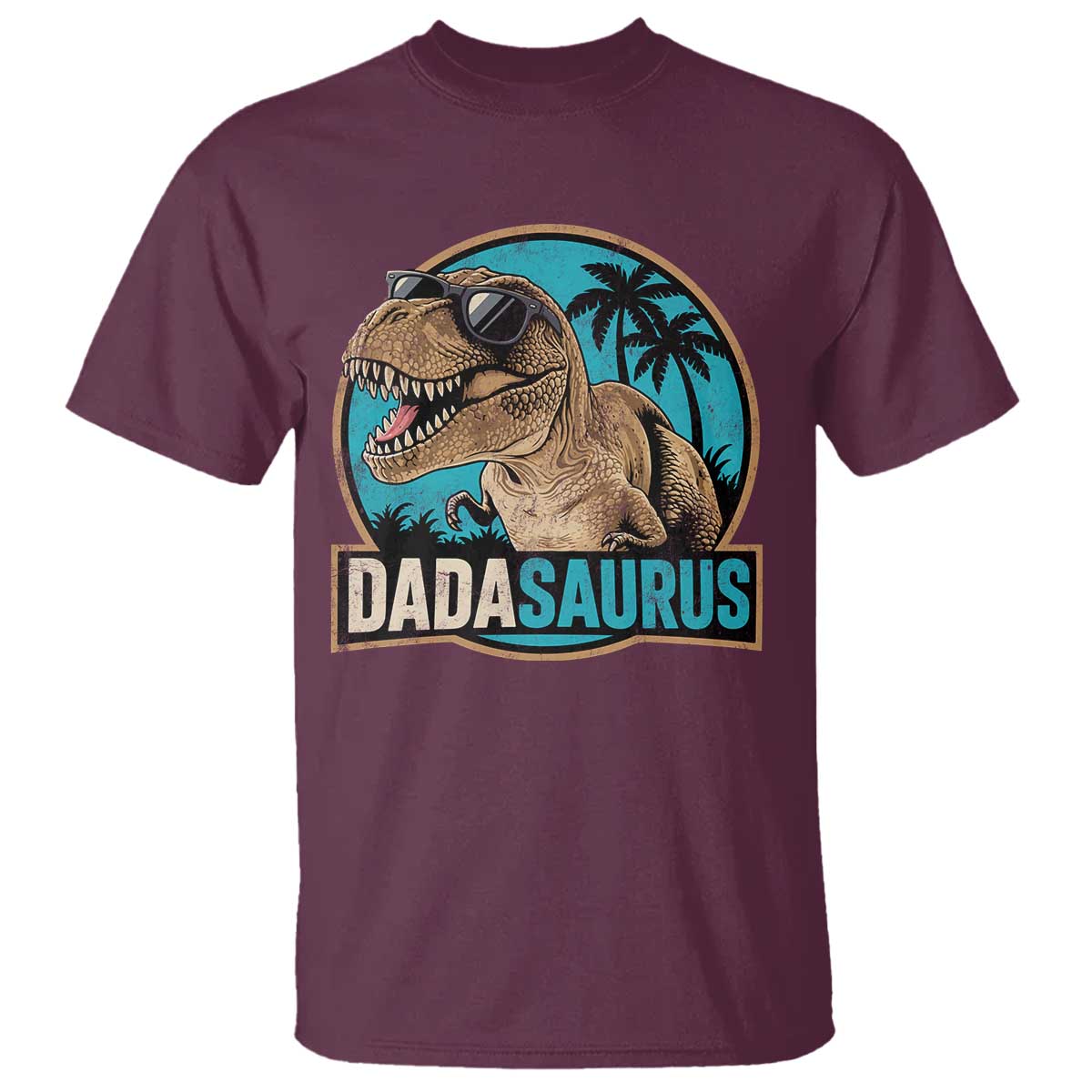 Dinosuar Dad T Shirt Funny Dadasaurus Fathers Day Family Matching