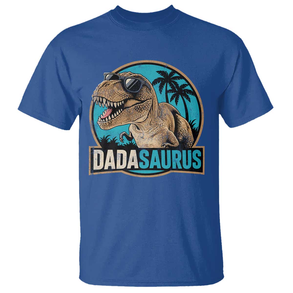 Dinosuar Dad T Shirt Funny Dadasaurus Fathers Day Family Matching