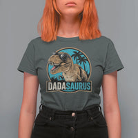 Dinosuar Dad T Shirt For Women Funny Dadasaurus Fathers Day Family Matching