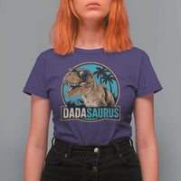 Dinosuar Dad T Shirt For Women Funny Dadasaurus Fathers Day Family Matching