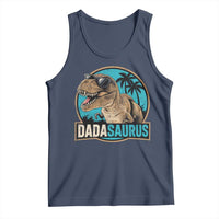 Dinosuar Dad Tank Top Funny Dadasaurus Fathers Day Family Matching