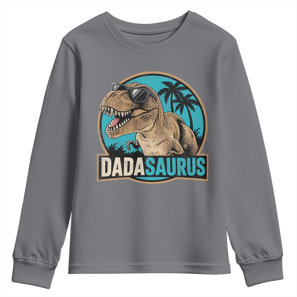 Dinosuar Dad Youth Sweatshirt Funny Dadasaurus Fathers Day Family Matching