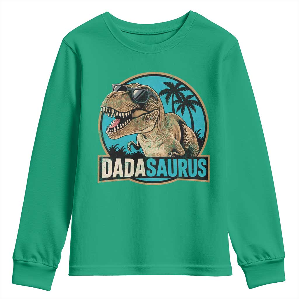 Dinosuar Dad Youth Sweatshirt Funny Dadasaurus Fathers Day Family Matching