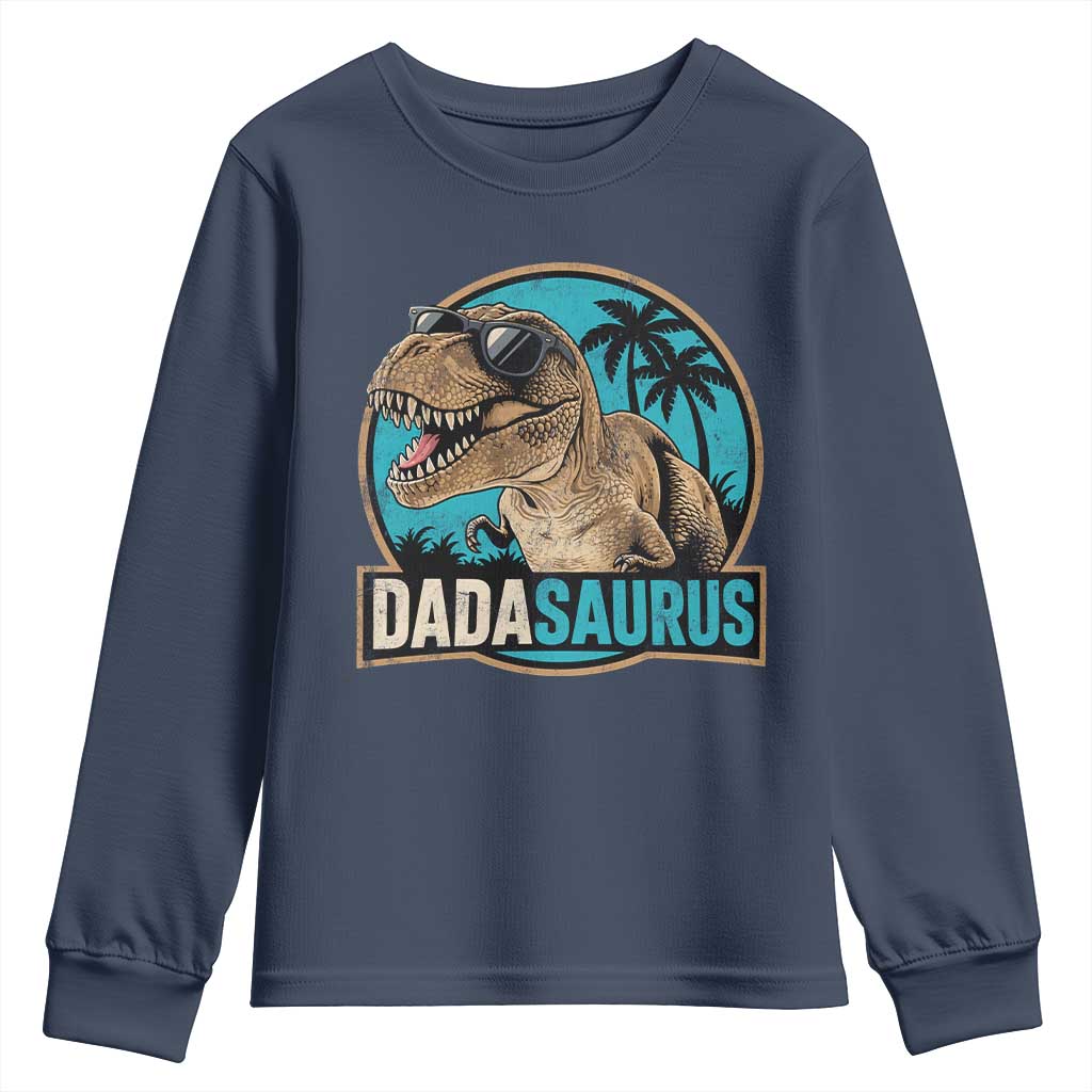 Dinosuar Dad Youth Sweatshirt Funny Dadasaurus Fathers Day Family Matching