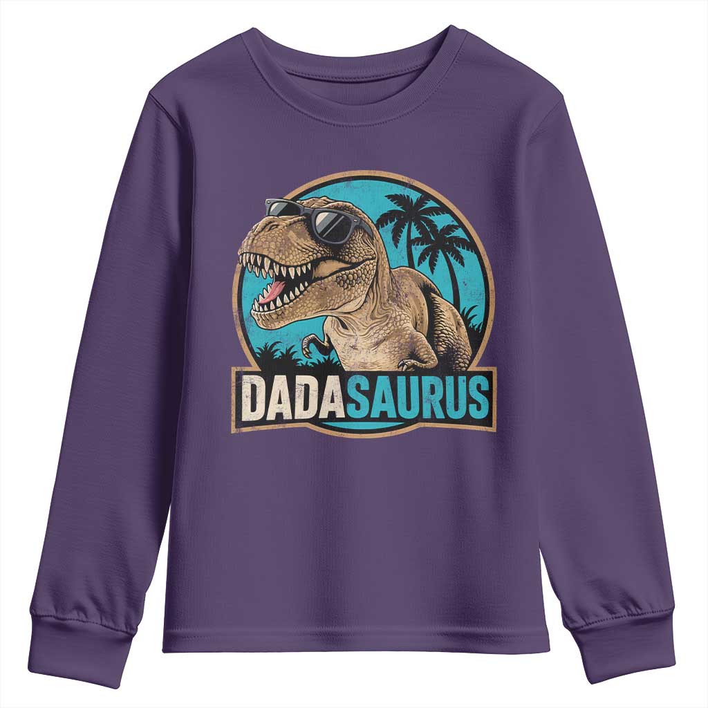 Dinosuar Dad Youth Sweatshirt Funny Dadasaurus Fathers Day Family Matching