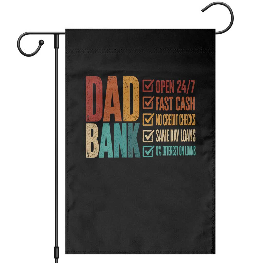 Dad Bank Garden Flag Open 24 7 Fast Cash Funny Father's Day Gifts