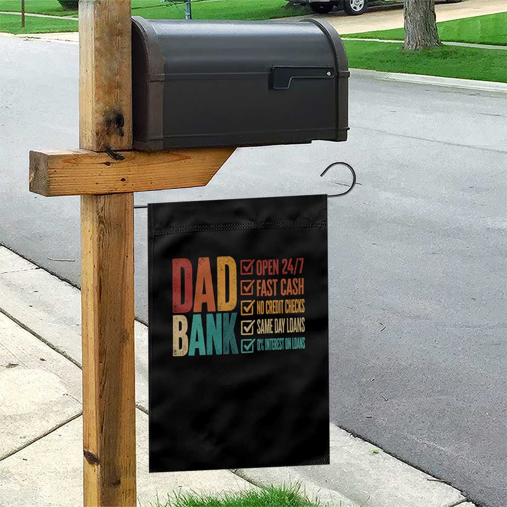 Dad Bank Garden Flag Open 24 7 Fast Cash Funny Father's Day Gifts