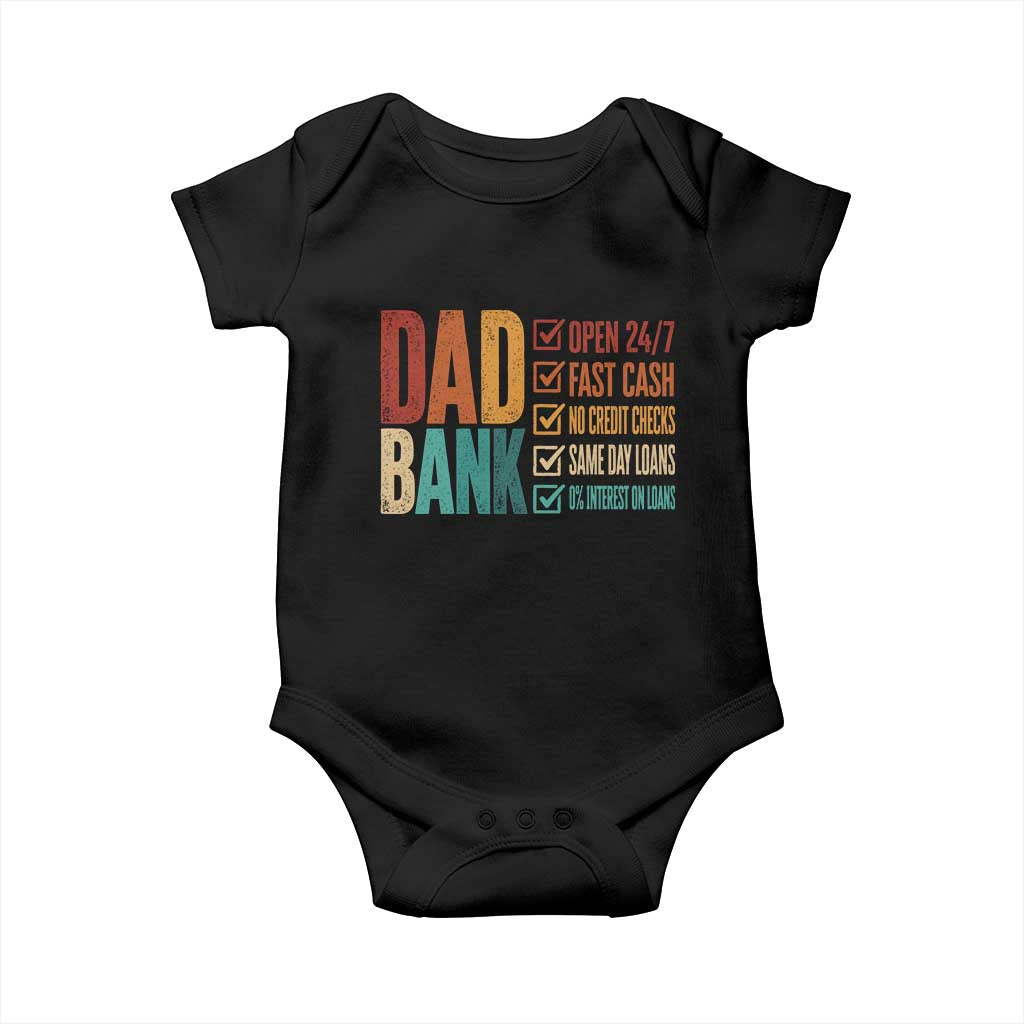 Dad Bank Baby Onesie Open 24 7 Fast Cash Funny Father's Day Gifts