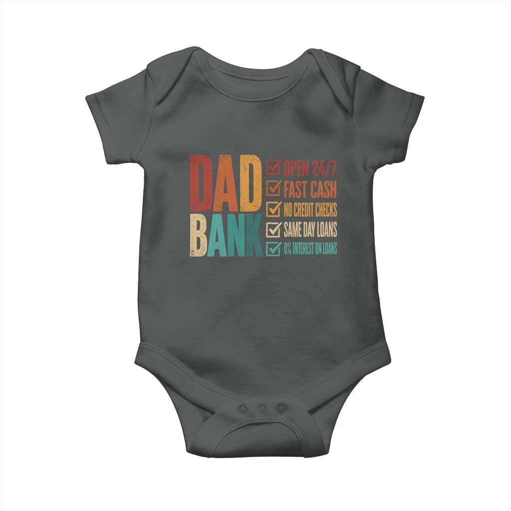 Dad Bank Baby Onesie Open 24 7 Fast Cash Funny Father's Day Gifts