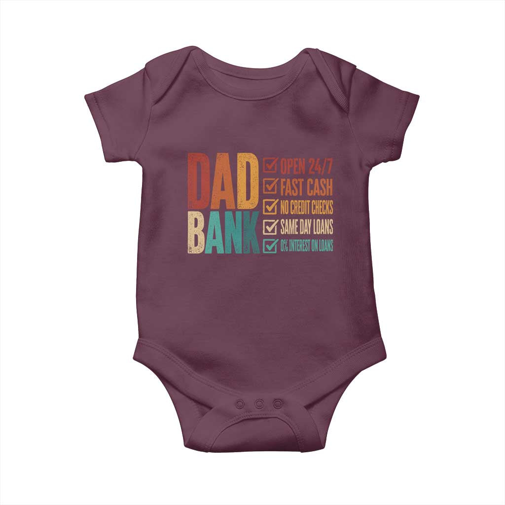 Dad Bank Baby Onesie Open 24 7 Fast Cash Funny Father's Day Gifts