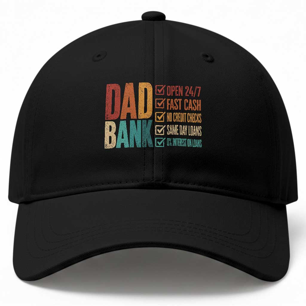 Dad Bank Baseball Cap Open 24 7 Fast Cash Funny Father's Day Gifts
