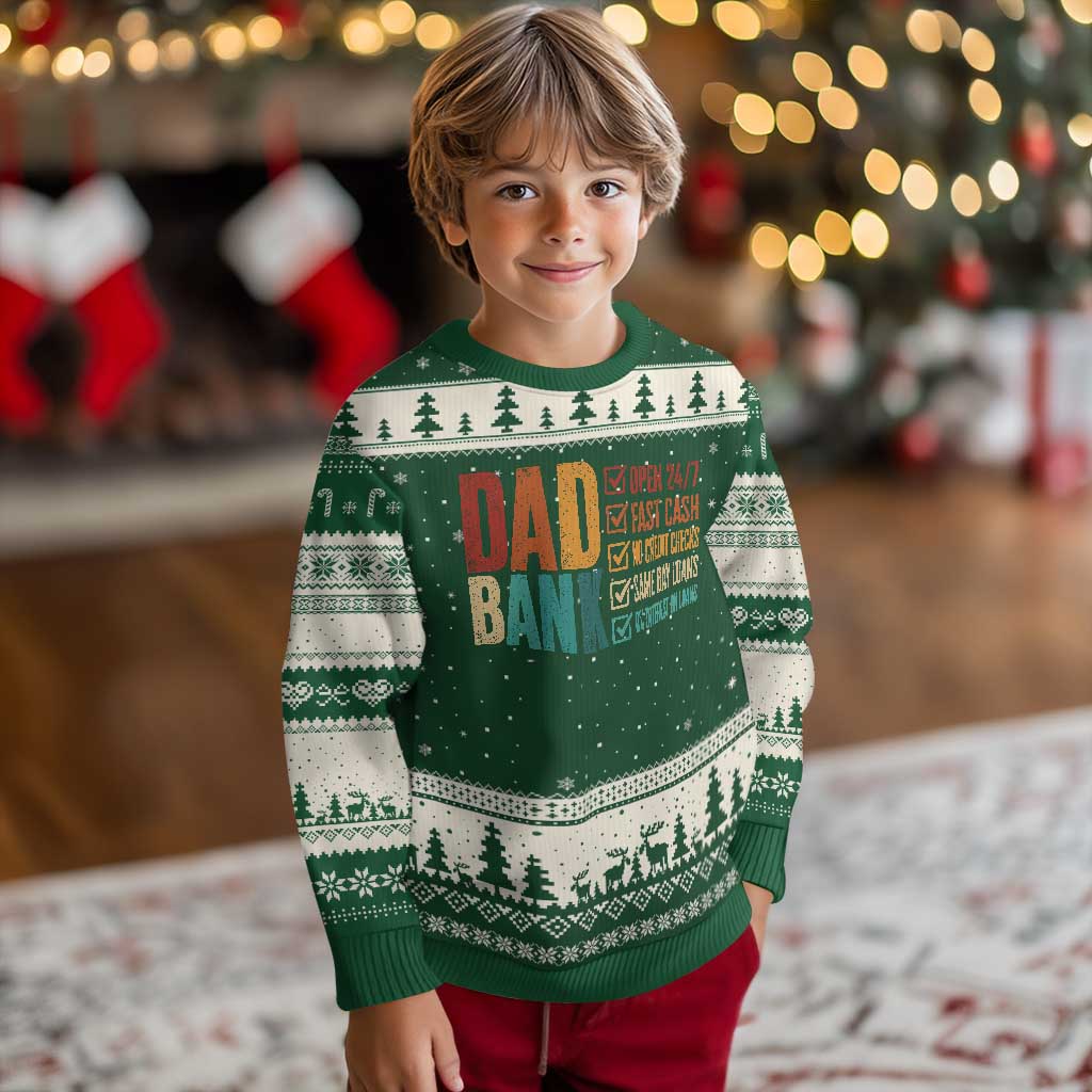 Dad Bank Ugly Christmas Sweater Open 24 7 Fast Cash Funny Father's Day Gifts