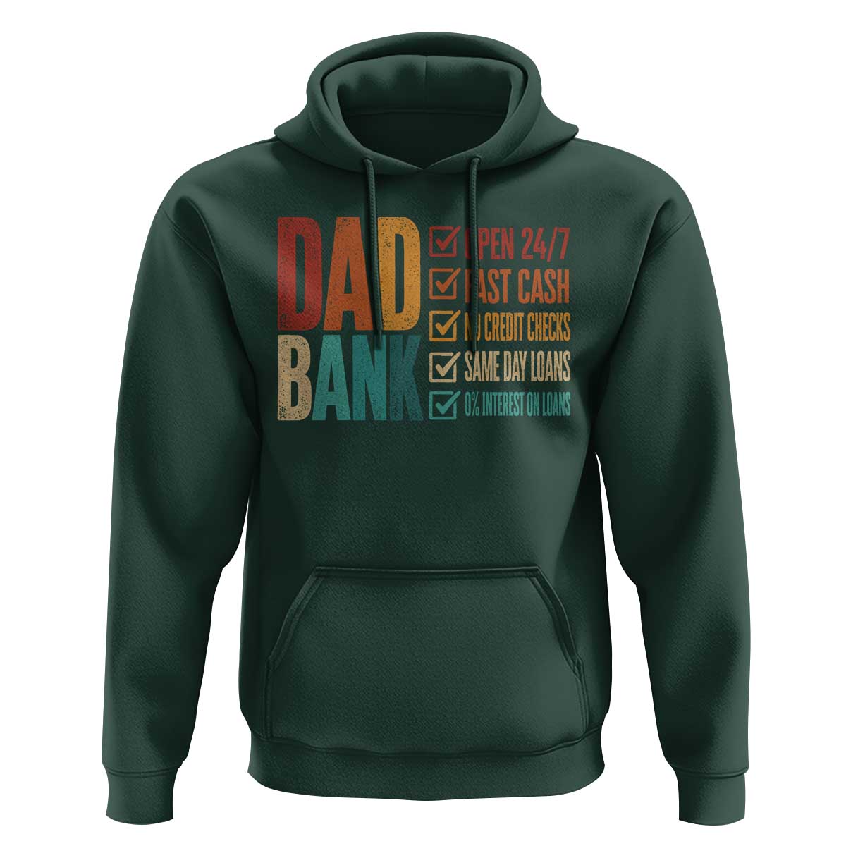 Dad Bank Hoodie Open 24 7 Fast Cash Funny Father's Day Gifts