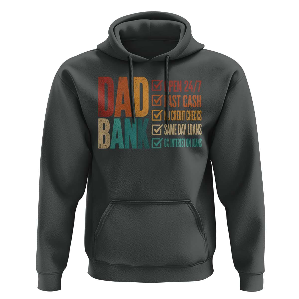 Dad Bank Hoodie Open 24 7 Fast Cash Funny Father's Day Gifts