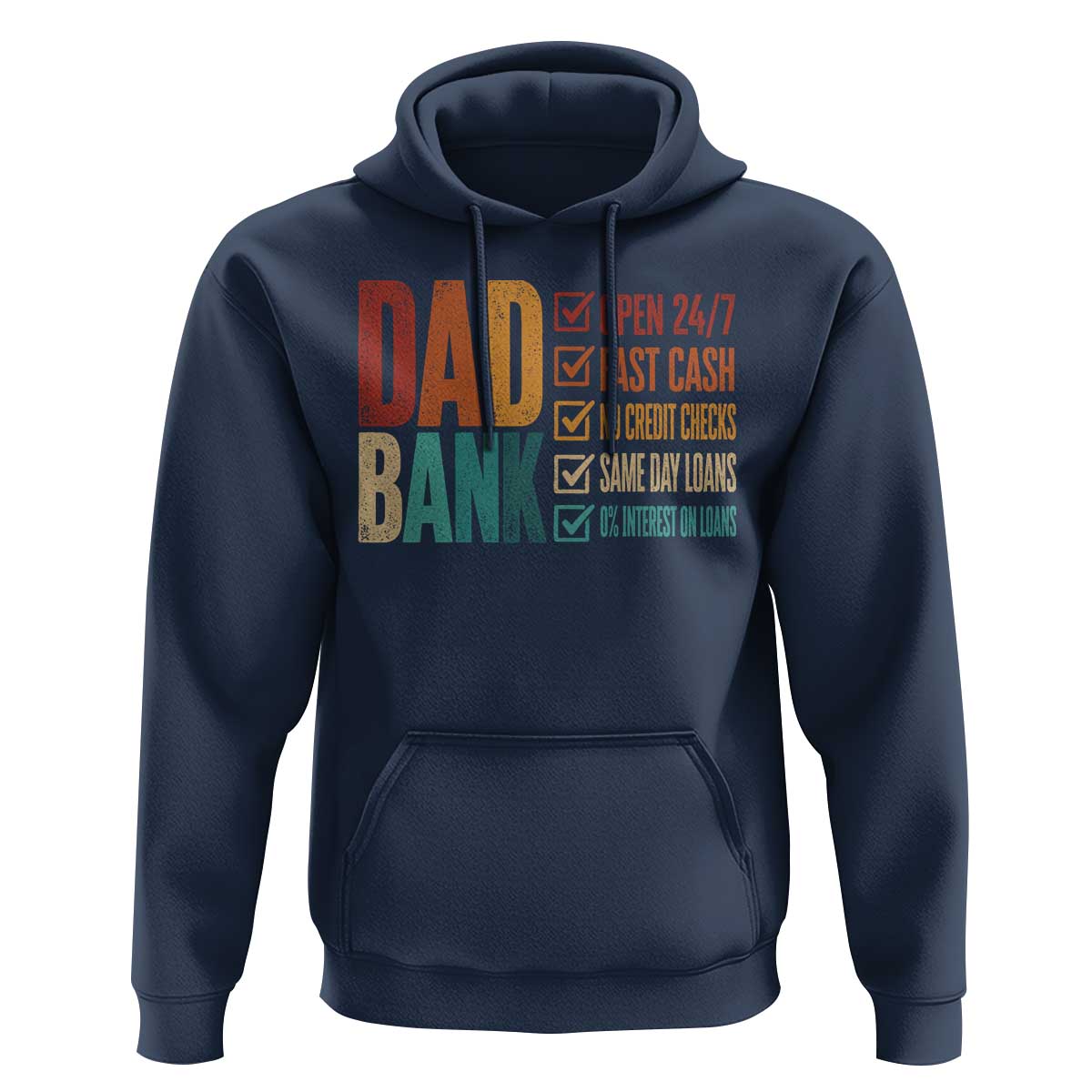 Dad Bank Hoodie Open 24 7 Fast Cash Funny Father's Day Gifts