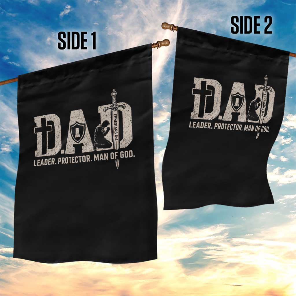 Christian Dad Garden Flag Father Leader Protector Man Of God