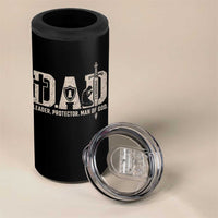 Christian Dad 4 in 1 Can Cooler Tumbler Father Leader Protector Man Of God