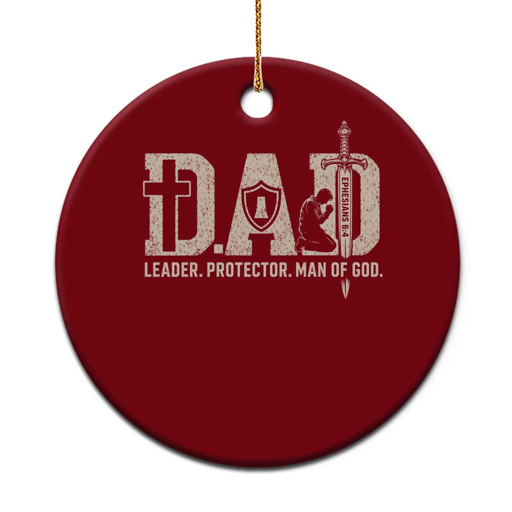 Christian Dad Ceramic Ornament Father Leader Protector Man Of God