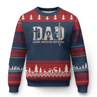 Christian Dad Ugly Christmas Sweater Father Leader Protector Man Of God