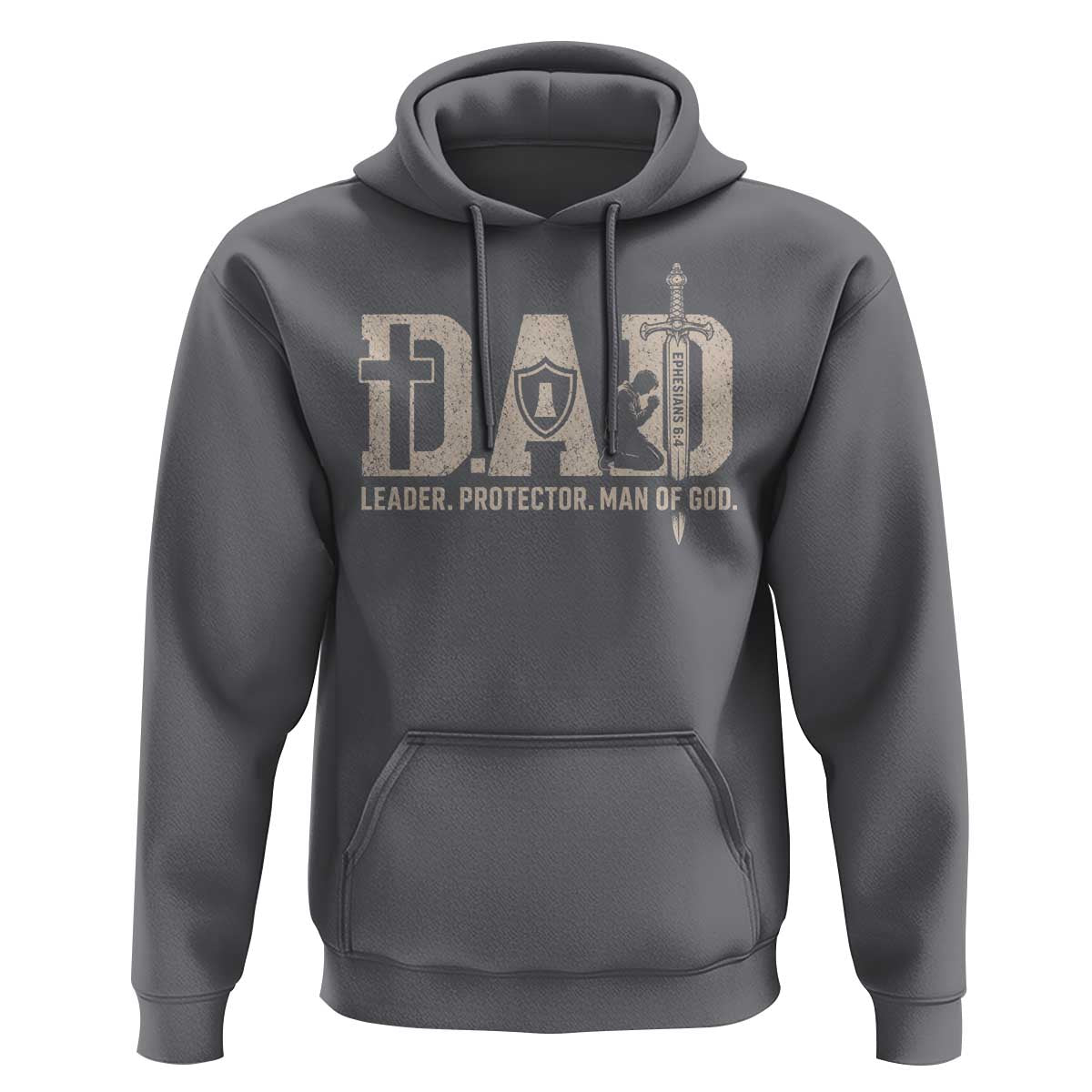 Christian Dad Hoodie Father Leader Protector Man Of God